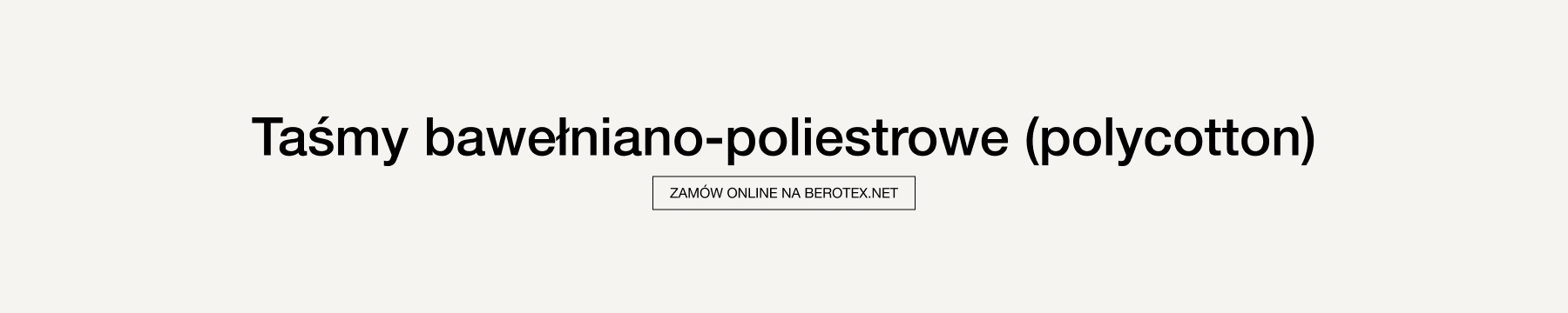 Polycotton webbing